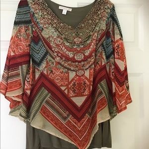Multi color layered top